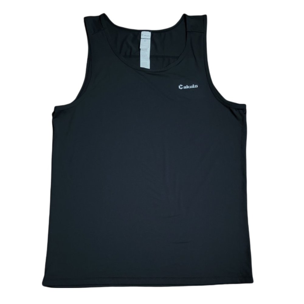 Cakulo Top Tank Women Sleeveless Light Cool Sporty Stretch Black Shirt (Size M)